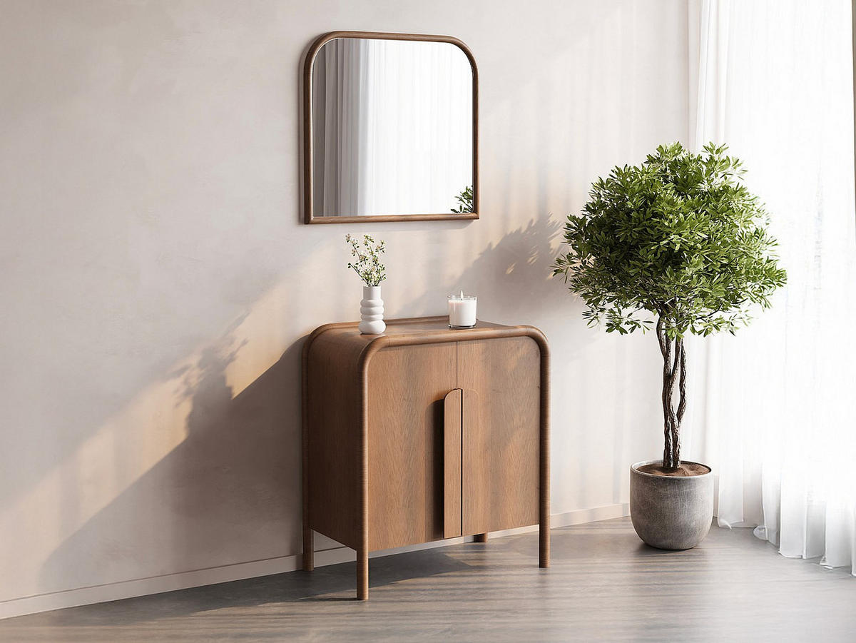 SPIEGEL aus Hevea-Holz – 75 × 80 cm – Natur – SANYA - Naturfarben, Holz (80/75/3cm) - Vente-Unique