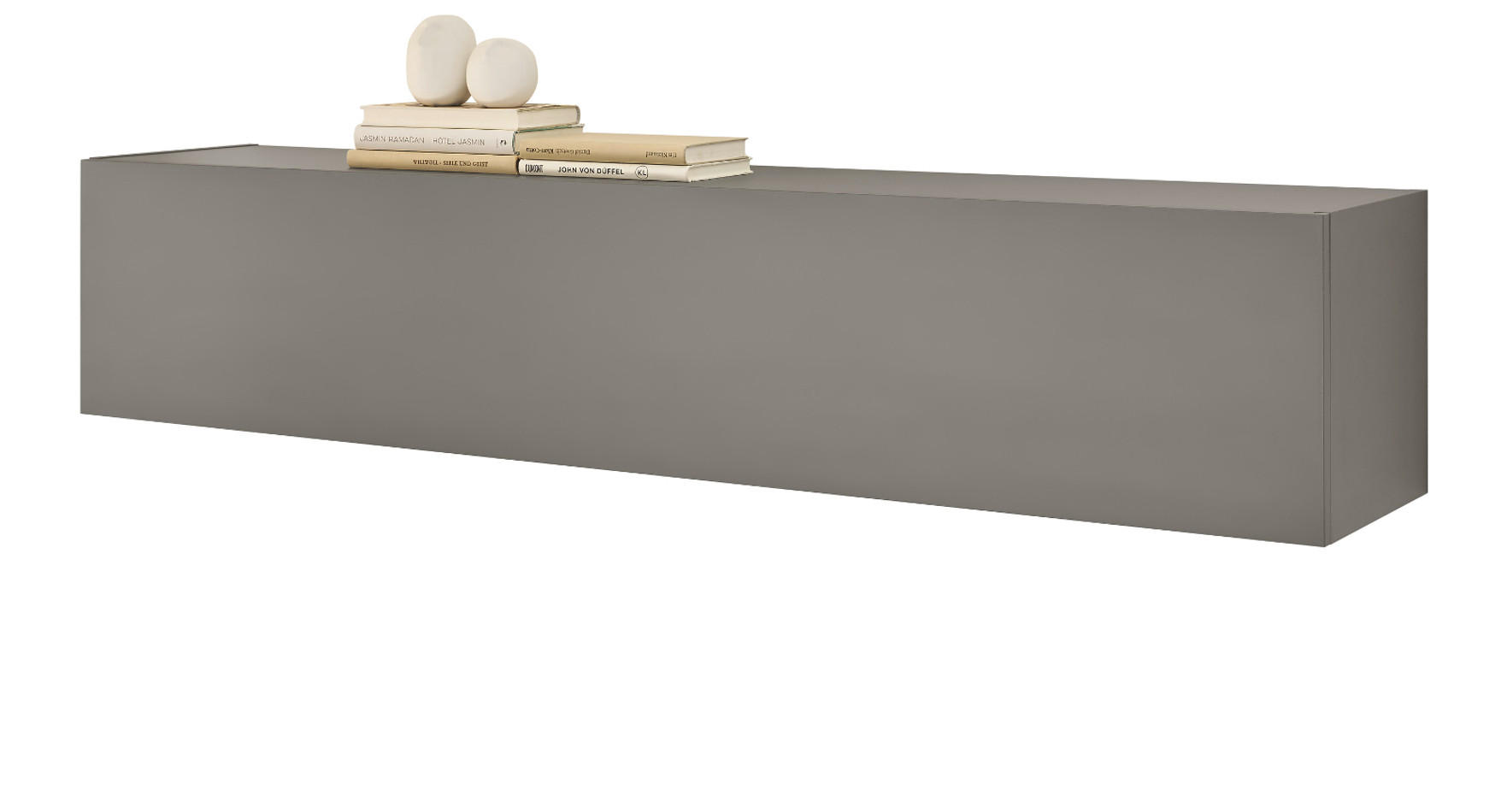 HÄNGESCHRANK grau, Wandschrank hängend 152 x 30 cm - Grau, Holzwerkstoff (152/30/30cm) - Furn.Design