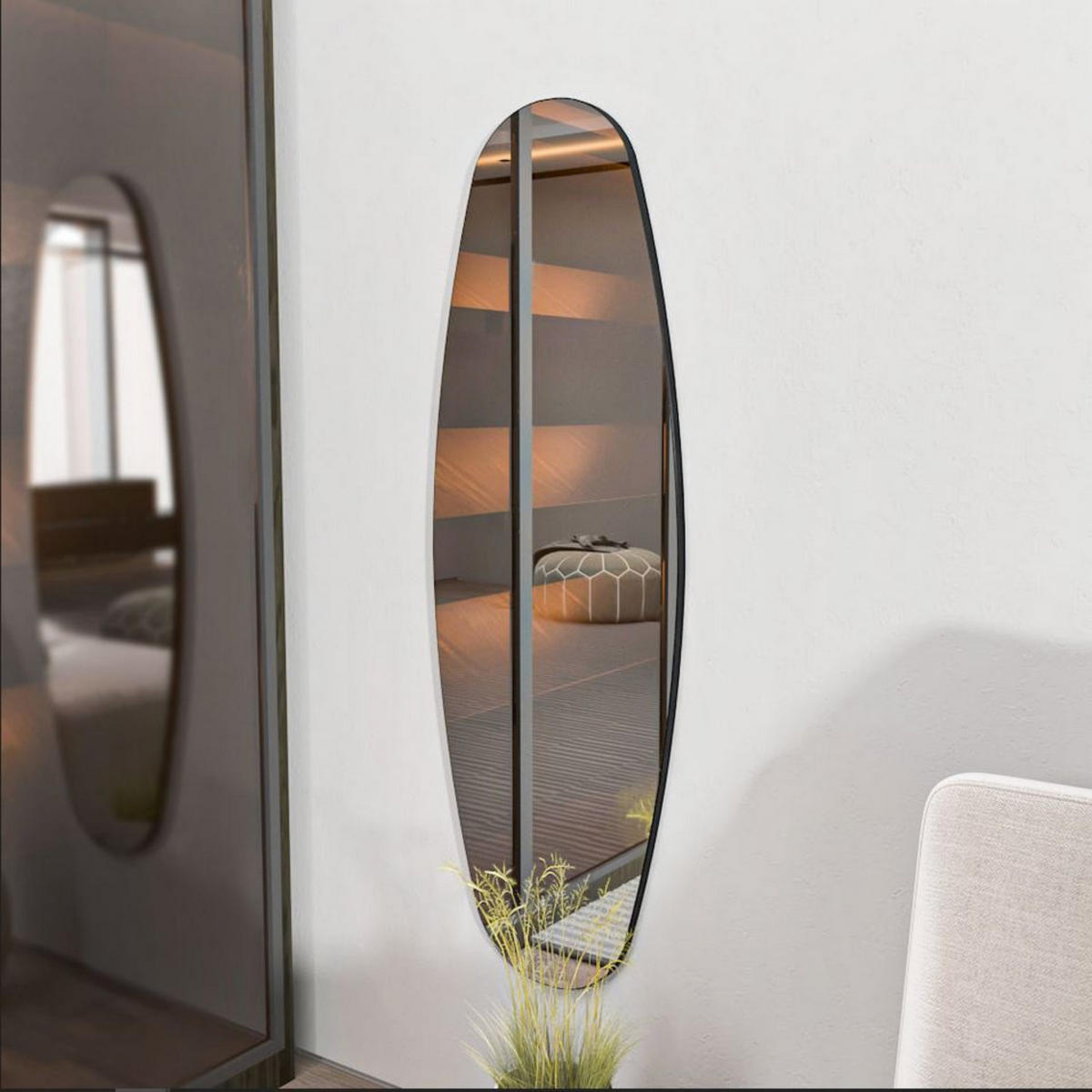 HÄNGESPIEGEL 40x120 cm Transparent Ganzkörperspiegel für Flur & Schlafzimmer - Transparent, Glas (40/120/2cm) - Ibonto