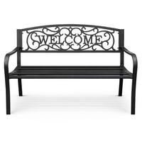 GARTENBANK IRYS Schwarz 127 x 86 x 62 cm - Schwarz, Metall (127/86/62cm) - Akord