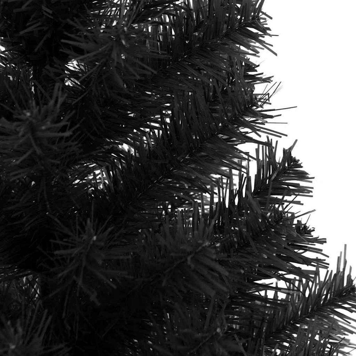 WEIHNACHTSBAUM 75/75/150 cm Schwarz PVC - Schwarz, Kunststoff (150cm) - vidaXL
