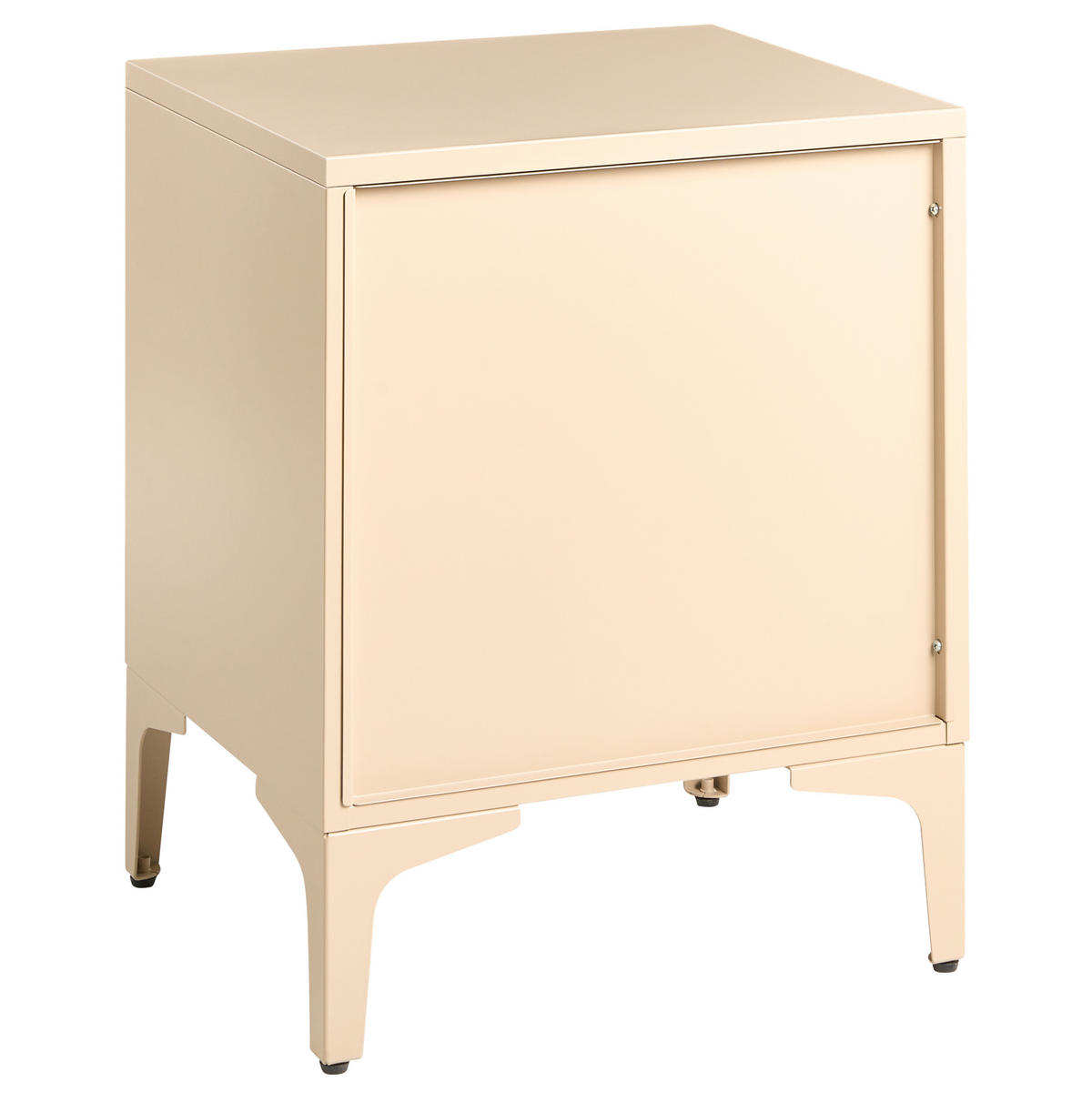 NACHTTISCH mit 2 Schubladen Metall Beige Ardura - Beige, Metall (45/60/40cm) - Beliani