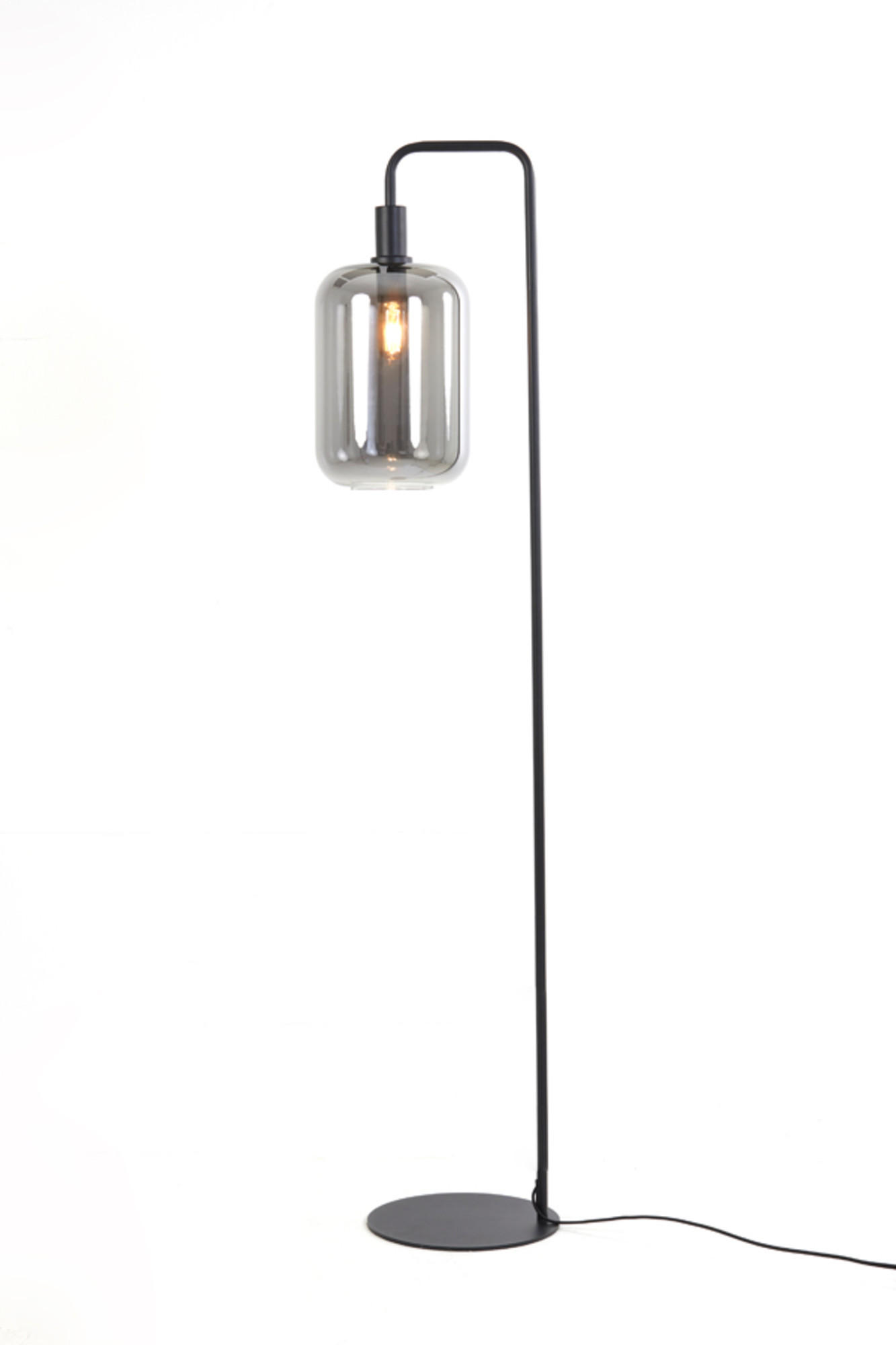 STEHLEUCHTE Lekar Grau Ø35,5/155 cm - Grau, Metall (35.5/28/155cm) - Light & Living
