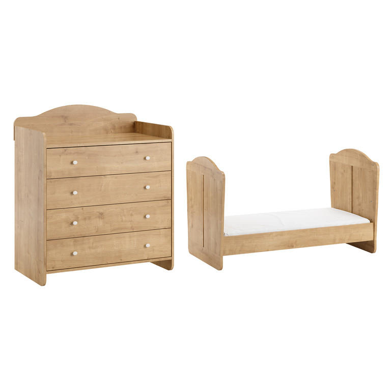 BABYZIMMER 2-teilig Megeve Holz - Braun, Holzwerkstoff (144.4/87/86cm) - Petits-meubles