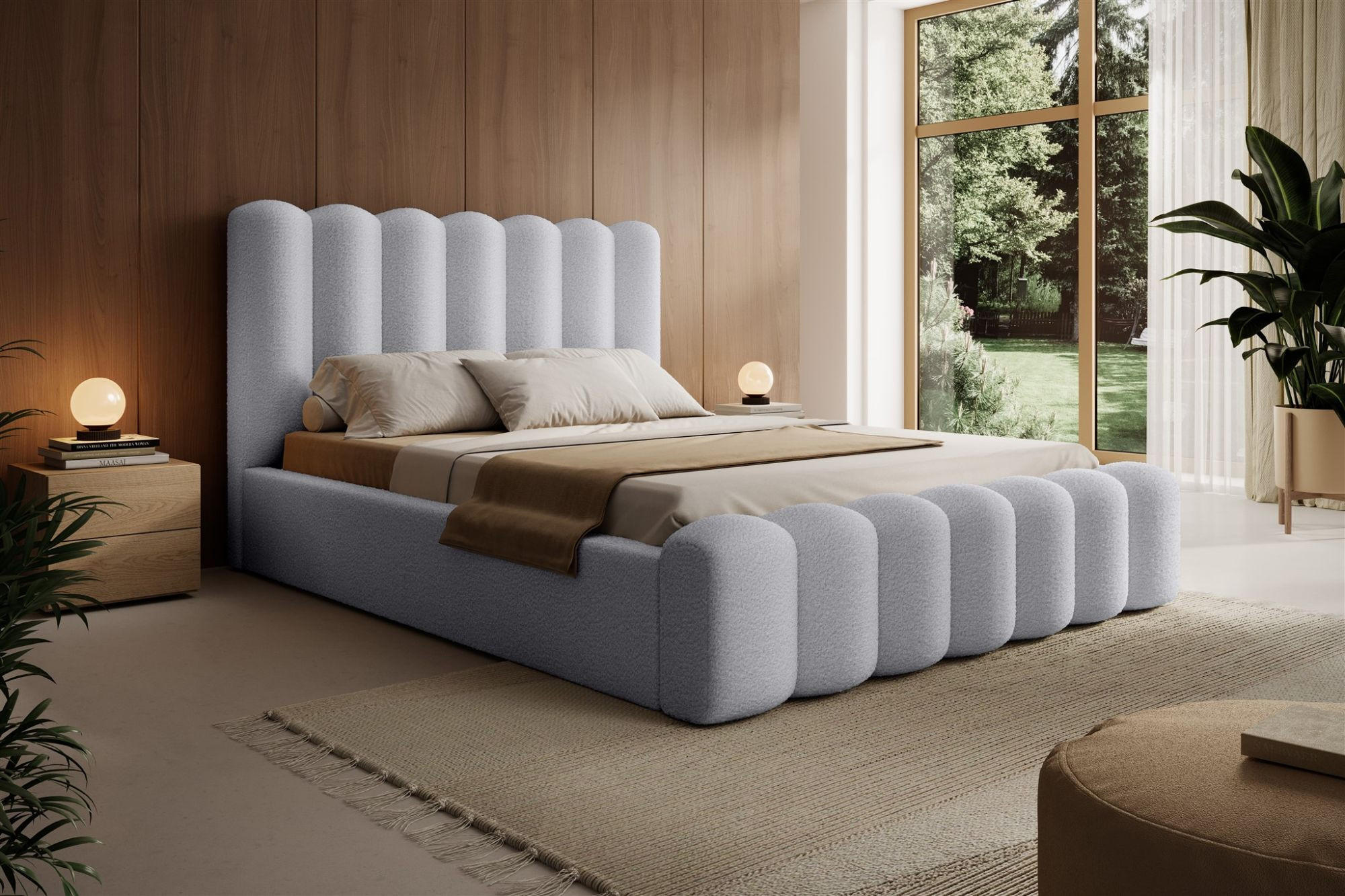 POLSTERBETT Macon In Euphoria - Hellgrau, Holzwerkstoff/Textil (160/200cm) - Fun Möbel