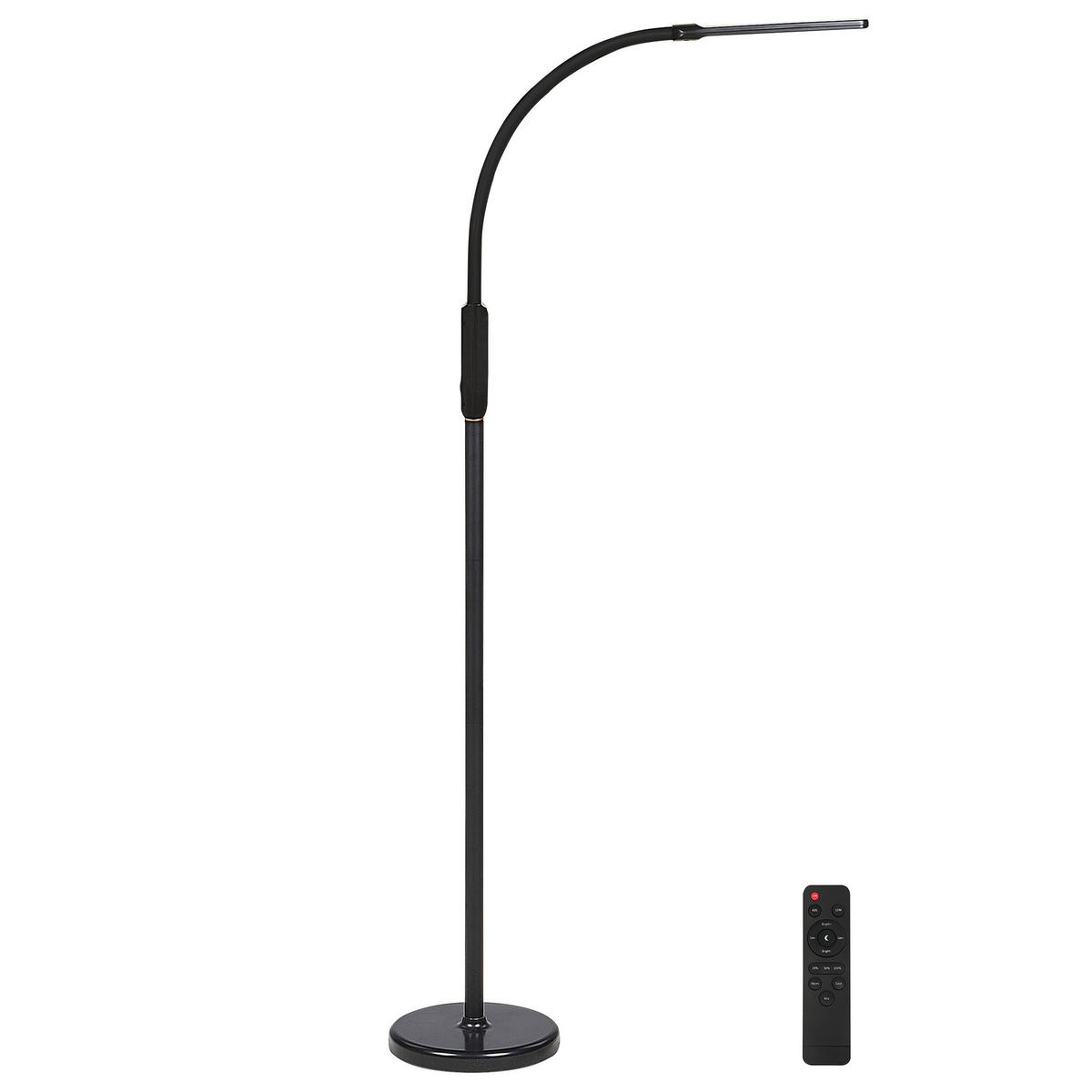STEHLAMPE Apus 5/24/174 cm - Schwarz, Metall (24/5/174cm) - Beliani