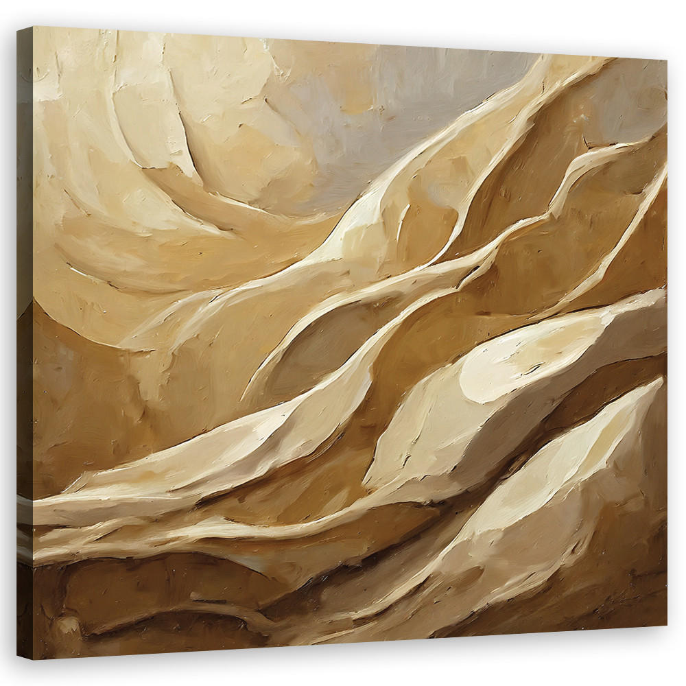 WANDBILD beige boho abstrakt - Beige, Textil (50/50cm) - Feeby