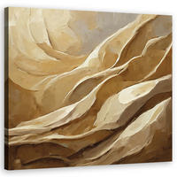 WANDBILD beige boho abstrakt - Beige, Textil (50/50cm) - Feeby