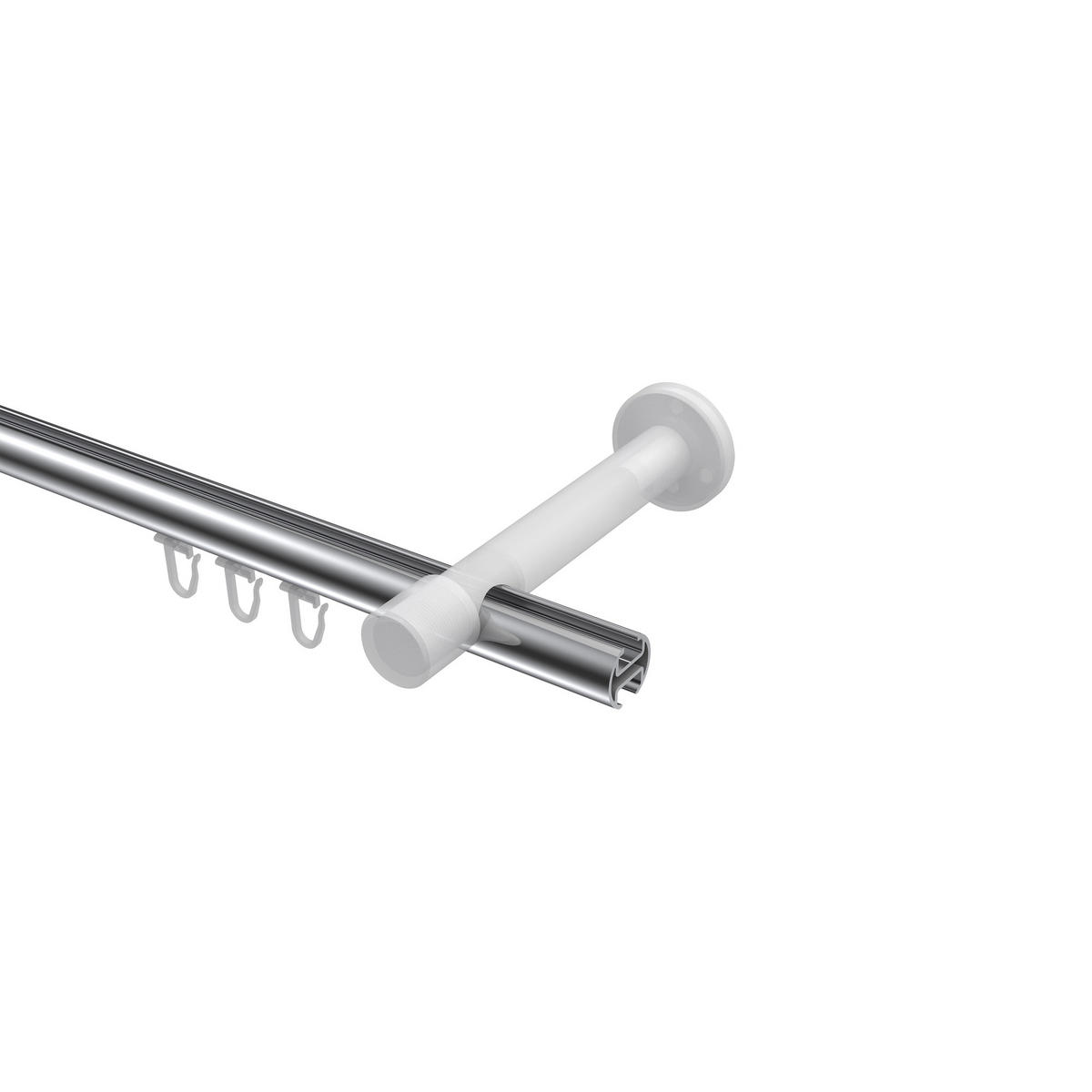 INNENLAUF-GARDINENSTANGEN-SET Prestige Verano 360 cm (geteilt in 2 x 180 cm), 1-läufig, 20 mm Ø Chrom - Chromfarben/Schwarz, Metall (360cm) - INTERDECO