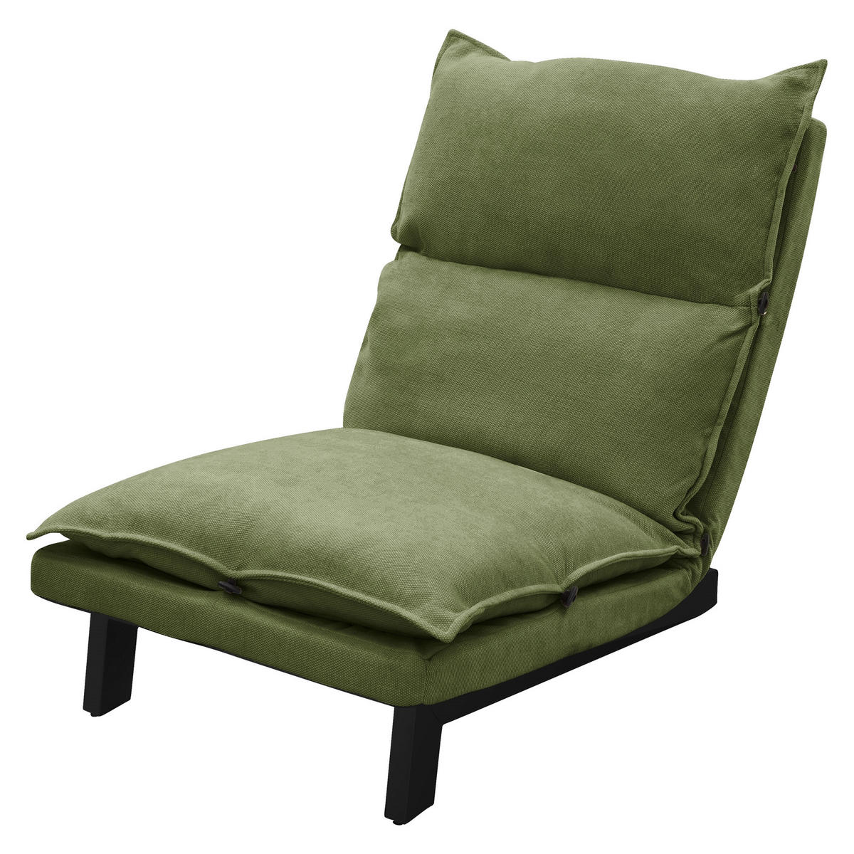 BODENSTUHL Grün - Schwarz/Grün, Textil/Metall (59/73.5/96cm) - ML-DESIGN