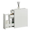 SEITENSCHRANK Kihniö - Weiß, Holzwerkstoff (16/58/48cm) - [en.casa]