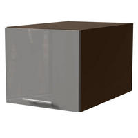 AUFSATZSCHRANK Essen W6B/40 Grau Hochglanz / Lava Matt 40 / 59 / 36cm - Dunkelgrau/Grau, Holz/Holzwerkstoff (40/59/36cm) - Feldmann-Wohnen