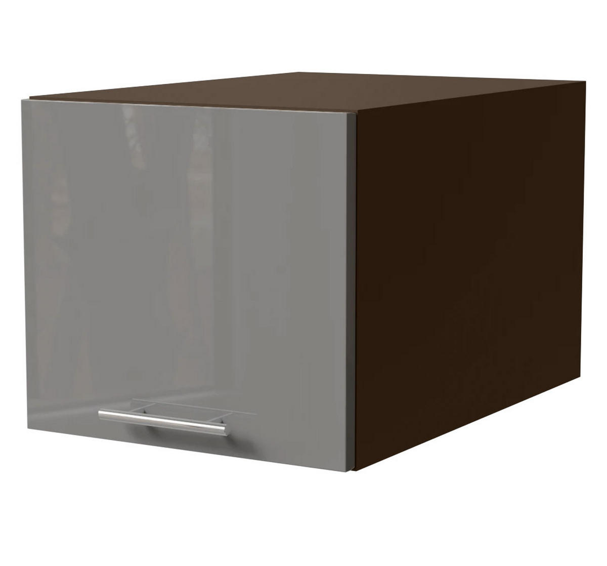 AUFSATZSCHRANK Essen W6B/40 Grau Hochglanz / Lava Matt 40 / 59 / 36cm - Dunkelgrau/Grau, Holz/Holzwerkstoff (40/59/36cm) - Feldmann-Wohnen