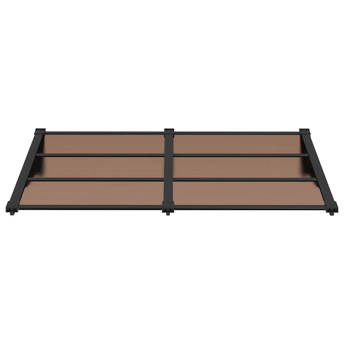TÜRVORDACH Schwarz 152,5x90 cm Polycarbonat - Schwarz, Textil (90/27.5/152.5cm) - furnicato