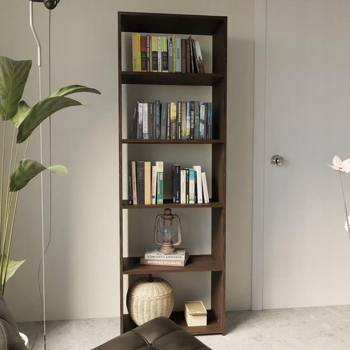 BÜCHERREGAL 60/30 EX3 Wenge 60/30/180 cm - Wengefarben, Holzwerkstoff (60/180/30cm) - Matkam Möbel