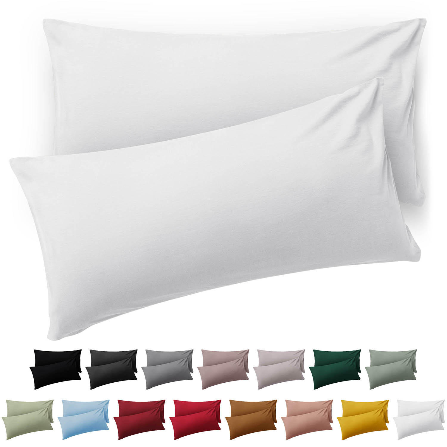 KISSENBEZUG Ellen 50/80 cm, 2er-Set, Weiß - Weiß, Textil (80/50cm) - Blumtal