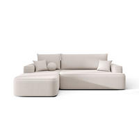 ECKSOFA mit Schlaffunktion FIGO Curio 02 Links - Creme, Textil (250/150cm) - Bedante