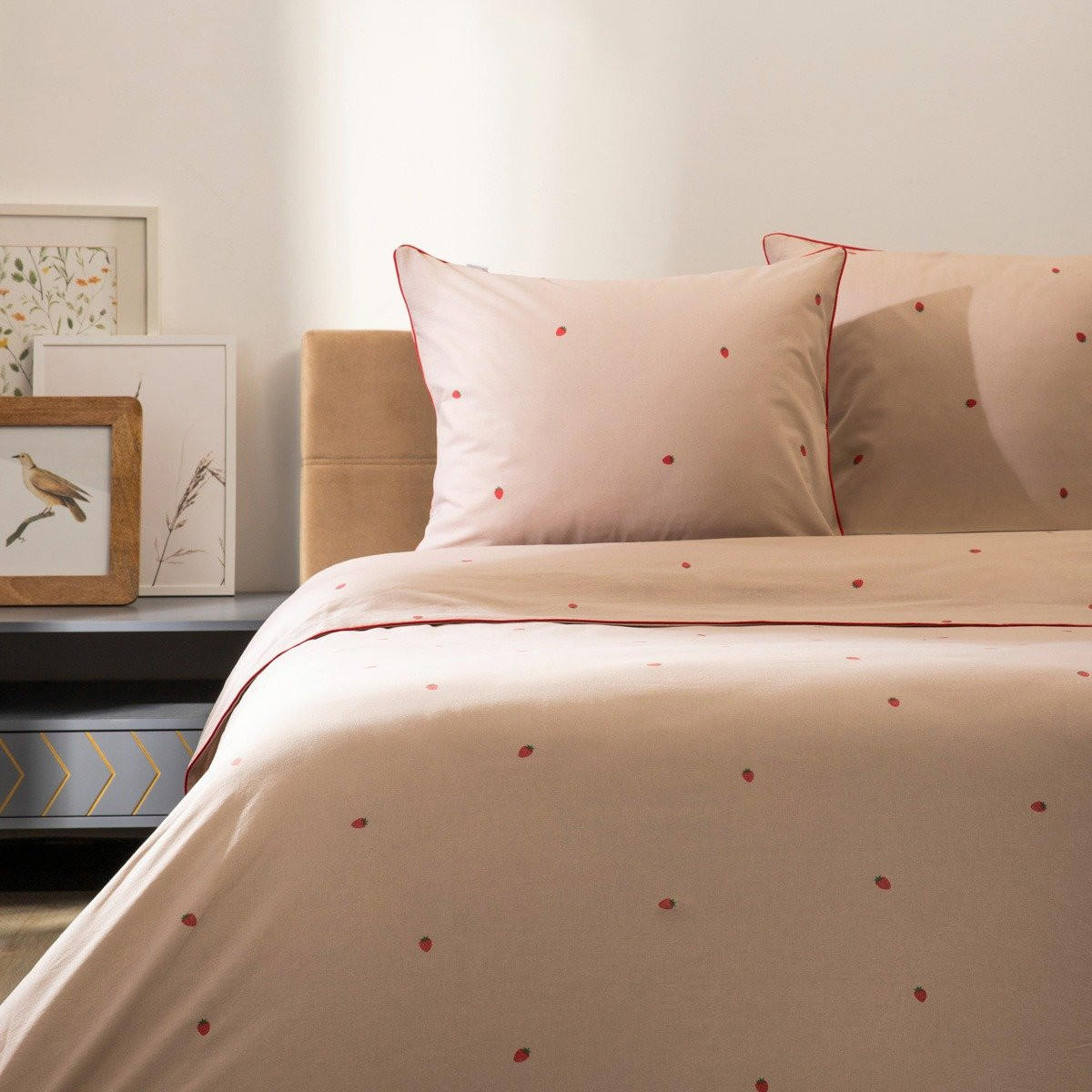 BETTWÄSCHE Fresas 220/200 cm - Beige, Textil (220/200cm) - Homla