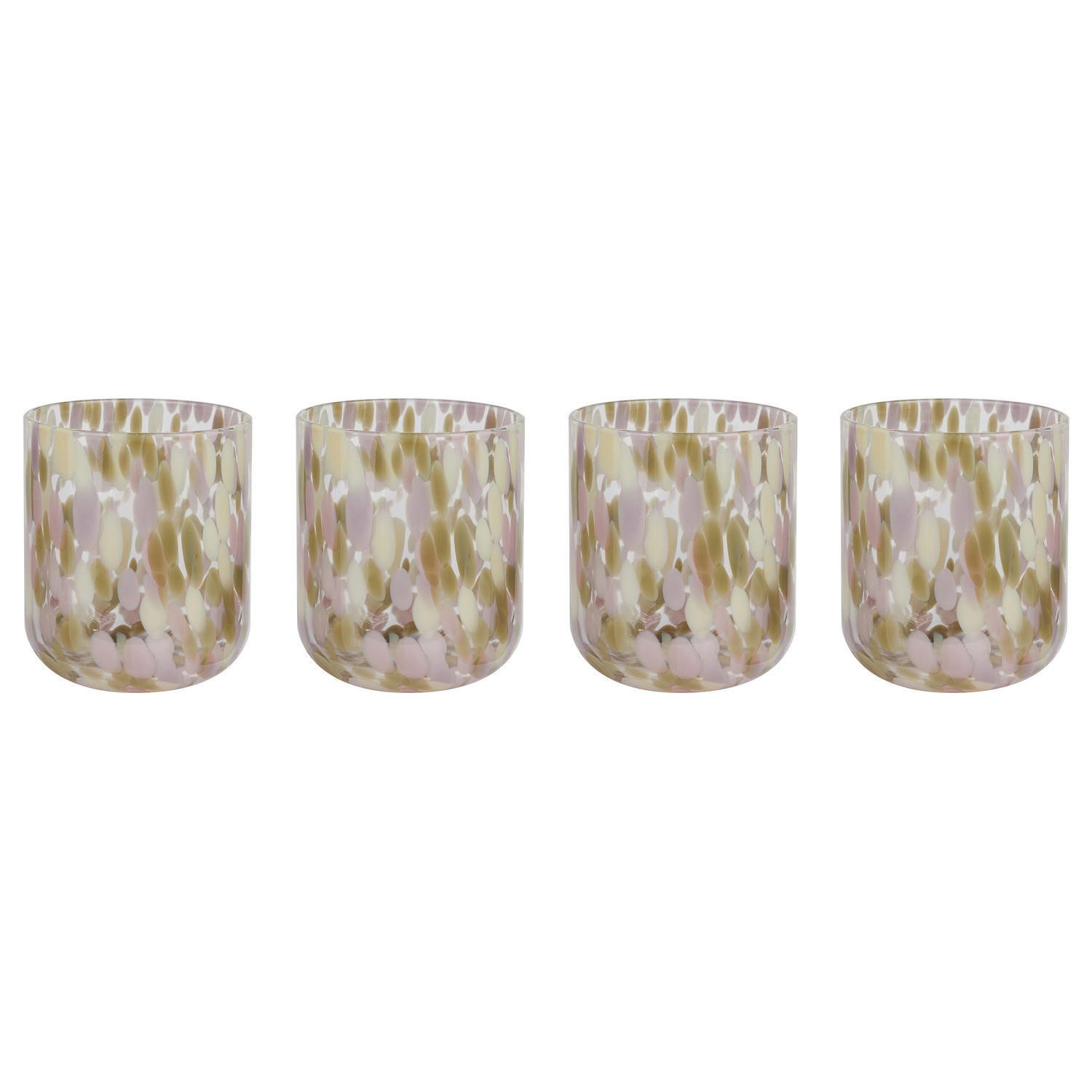 TRINKGLAS (6er-Set) Confetti - Grün, Glas (0.33L) - Butlers