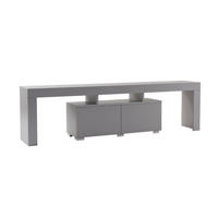 TV-MÖBEL mit 2 Klapptüren 180/31/50 cm - Grau, Holzwerkstoff (31.3/50/180cm) - Calicosy