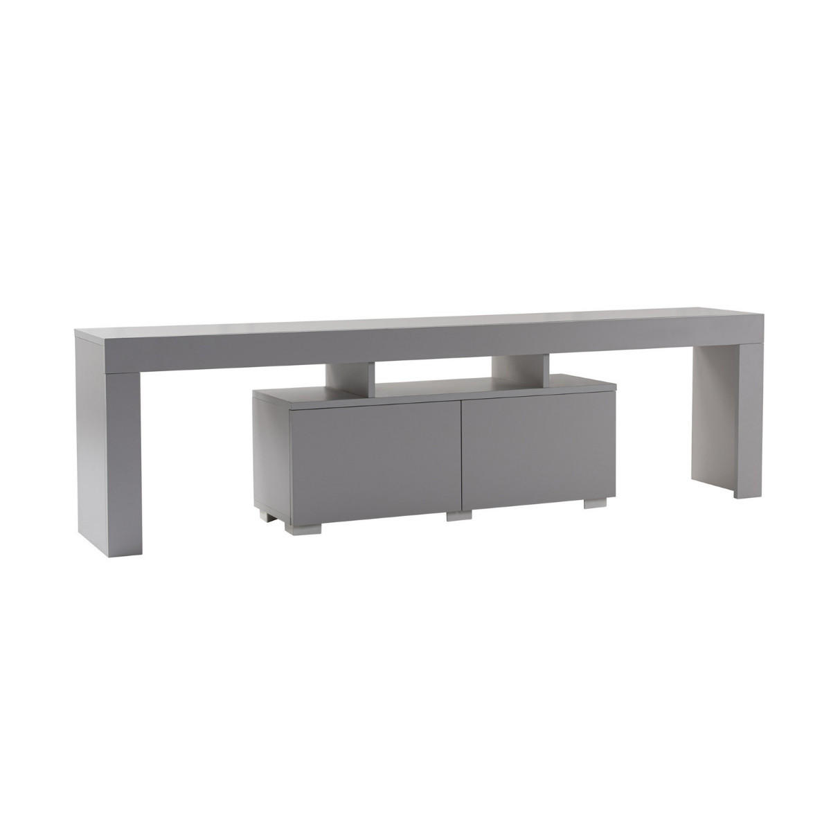 TV-MÖBEL mit 2 Klapptüren 180/31/50 cm - Grau, Holzwerkstoff (31.3/50/180cm) - Calicosy