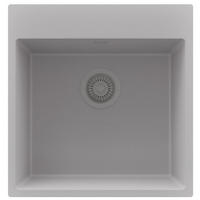 SPÜLBECKEN Riga, 2-er set Grau 48/50 cm 1 Becken + Ablauf-Set ab 50er Unterschrank - Grau, Kunststoff (48/20/50cm) - Primagran