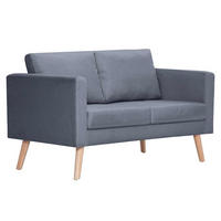 2-SITZER-SOFA Frankenberg - Dunkelgrau, Holz (116/73/70cm) - Nettlife