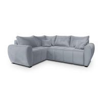 ROHOVÁ SEDAČKA MADISON světle šedá - černá/světle šedá, dřevo/textil (235/175cm) - MASSENO