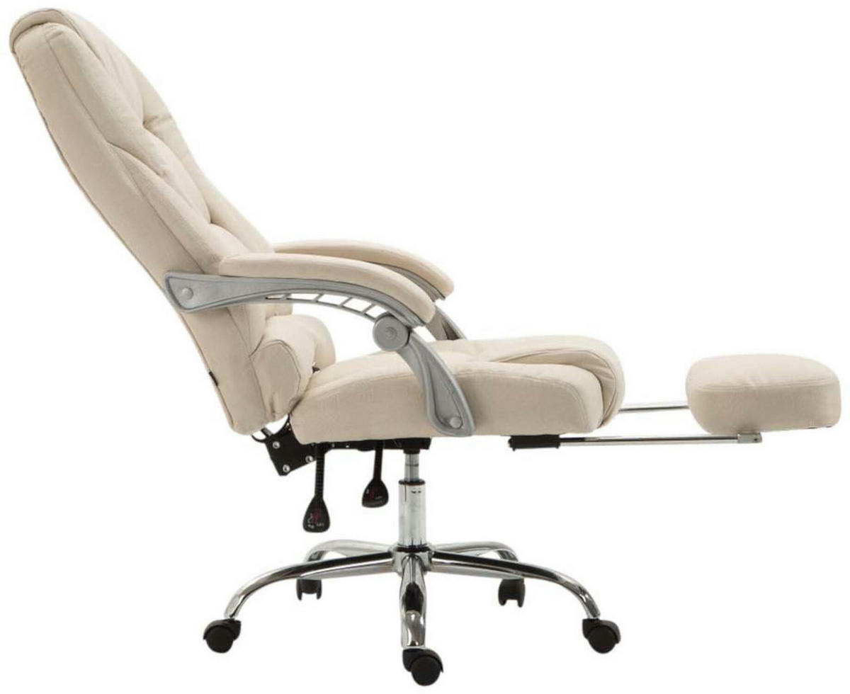 BÜROSTUHL Pacira, Stoff Creme - Creme, Textil/Metall (68/127/64cm) - TPFLiving