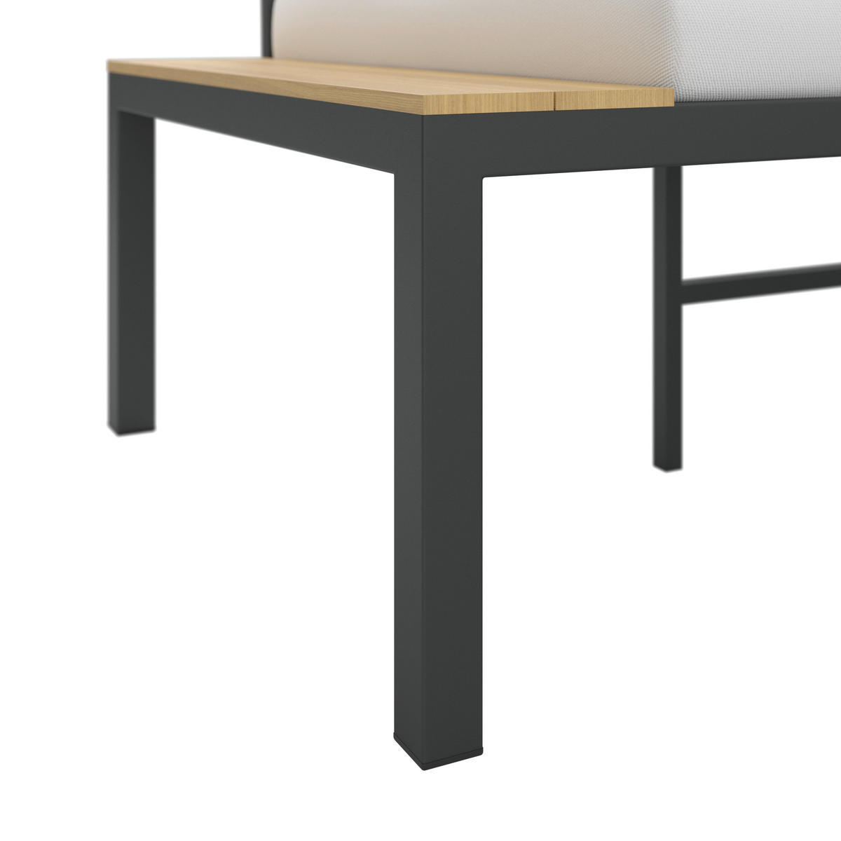 LOUNGEGARNITURSET Arianna Weiß Outdoorstoff/Metall +Abdeckung - Creme, Metall - Bessagi Garden