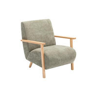 SESSEL - Stoff & Holz - Grün - JULOMO - Grün, Textil (82/81/70cm) - Vente-Unique