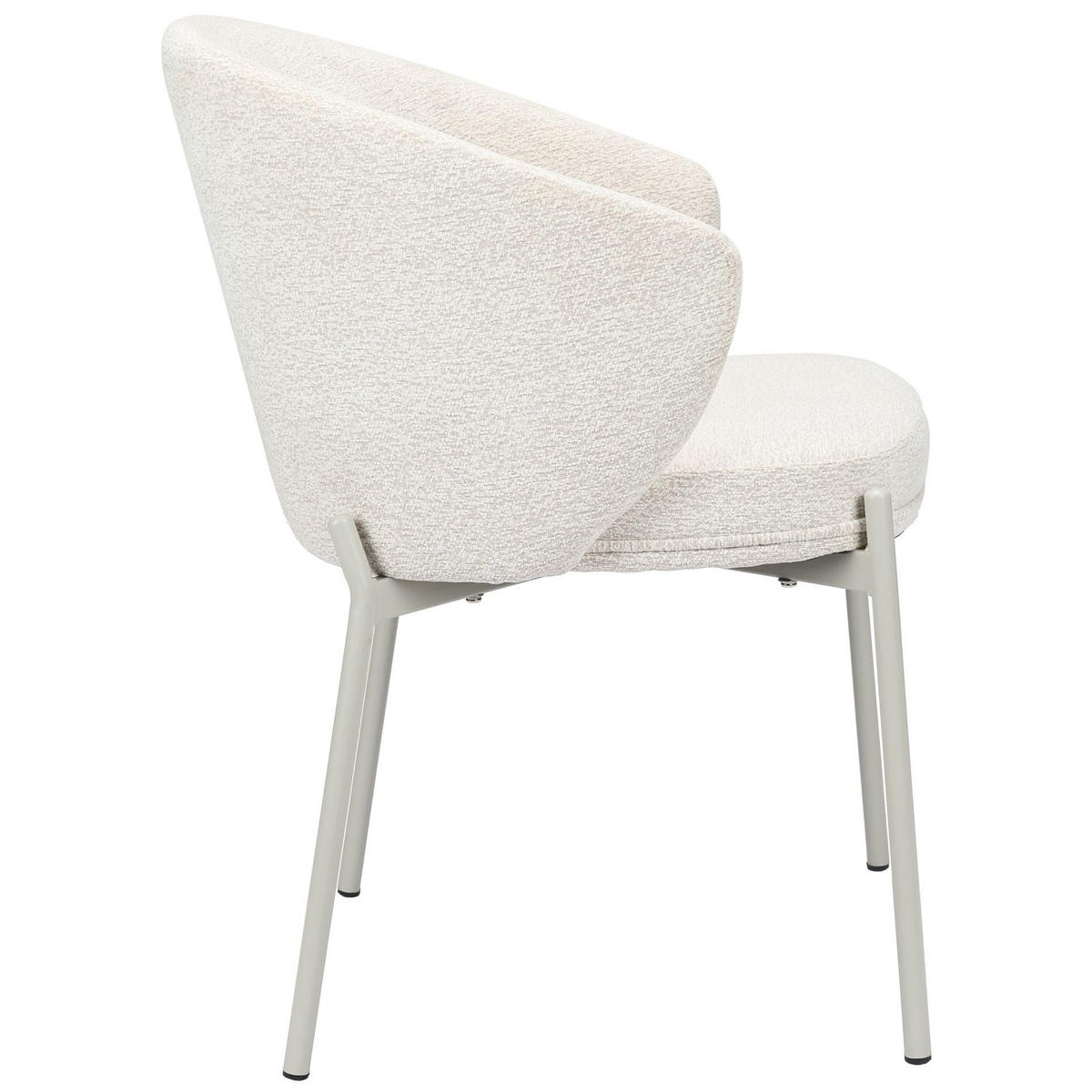 POLSTERSTUHL Atisly Hellbeige - Ecru/Beige, Textil/Metall (57.5/76.5/56cm) - Selsey
