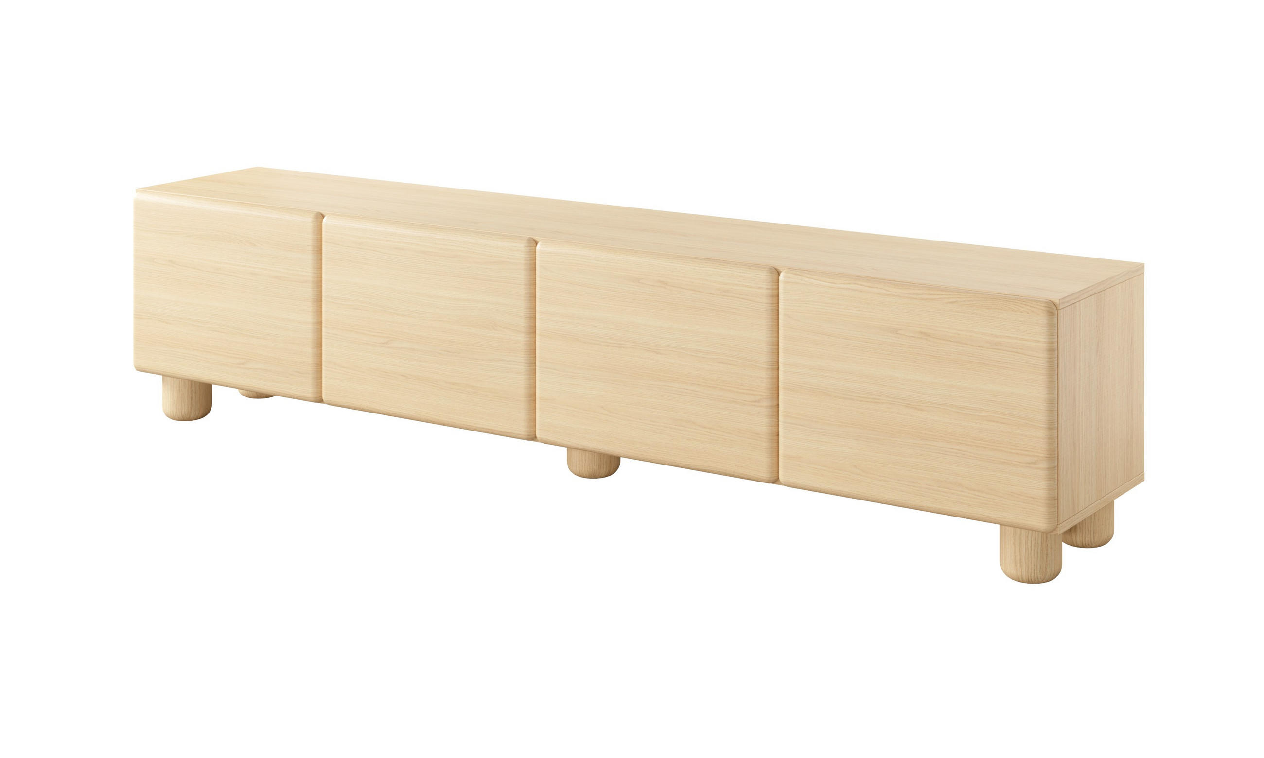 TV-SCHRANK 200 cm Bloom, Eiche Vicenza, Boho, 4 Türen - Eichefarben, Holz (200/47/38cm) - Emporius