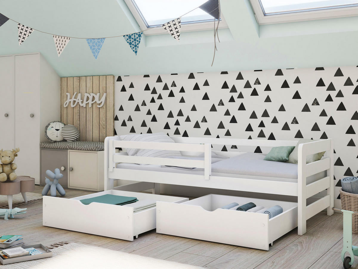 KINDERBETT WEIß - Weiß, Holz (90/200cm) - FURNLUX