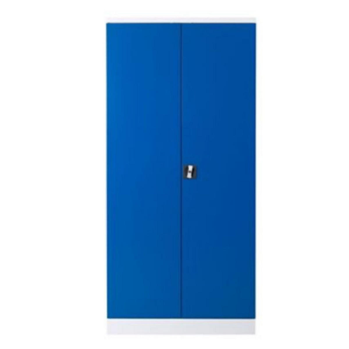 STAHLSCHRANK Bee mit 8 lackierten Fachböden 195x92x42 cm Korpusfarbe Verkehrsweiß Frontfarbe Enzianblau - Blau, Metall (92/195/42cm)