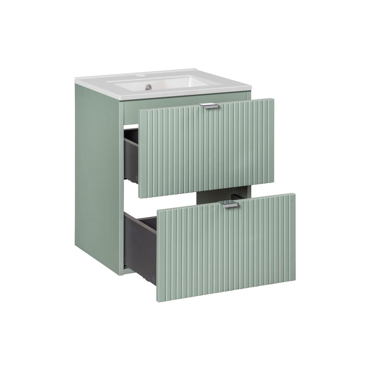 WASCHTISCH 50cm Jade Grün - Grün, Holzwerkstoff (50/57/40cm) - Petits-meubles