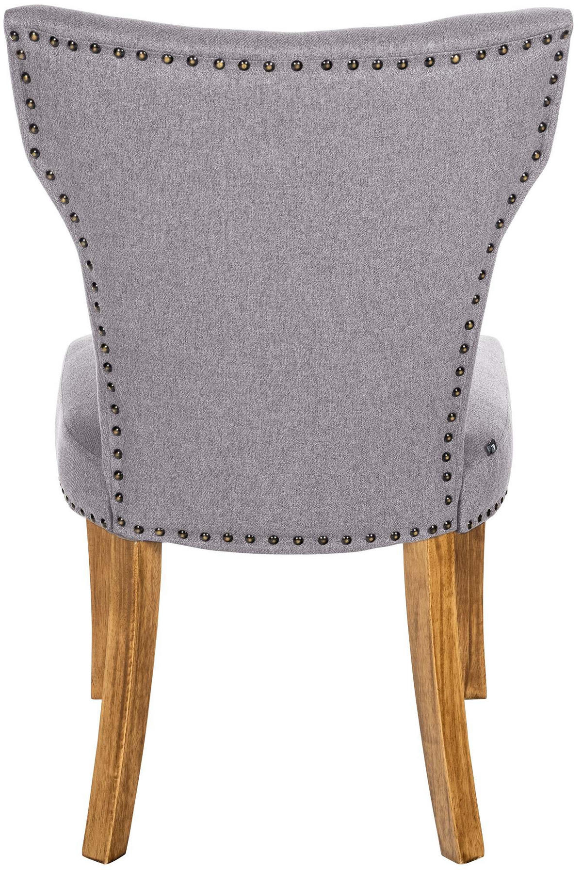 WOHNZIMMERSTUHL 2er Set Stoff grau - Naturfarben/Grau, Holz/Textil (52/90/59cm) - CLP