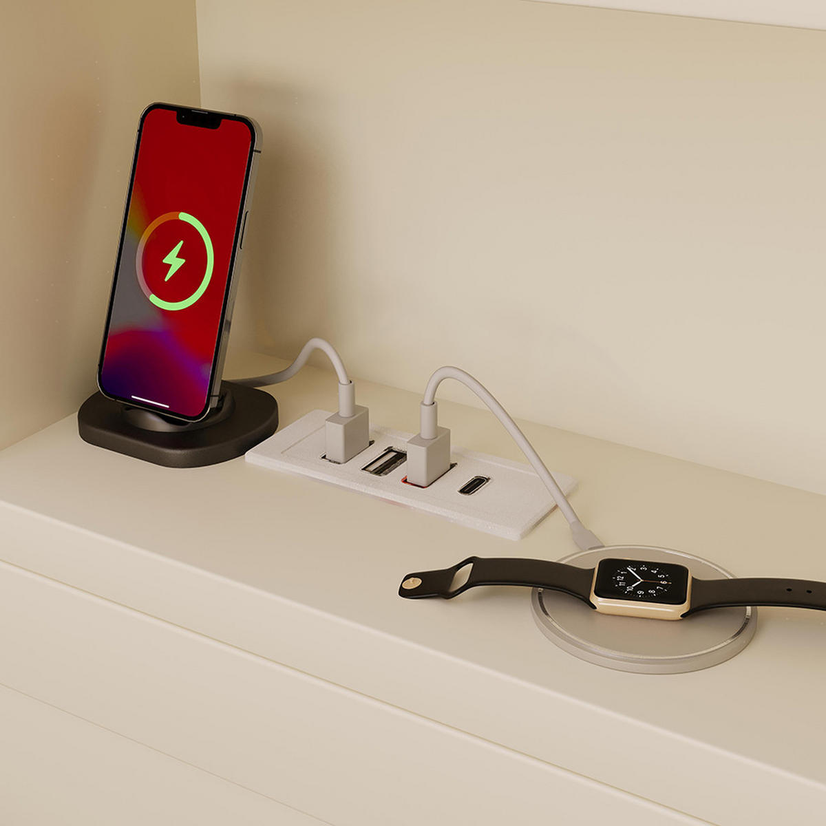 AUSZIEHBETT 90×200 cm mit Lattenrost in Weiß - Weiß, Holz (90/200cm)