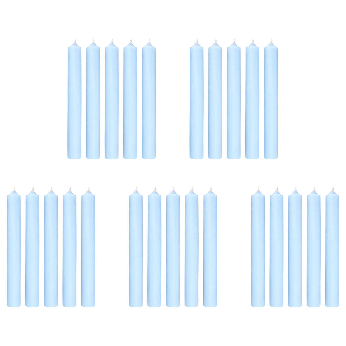 STABKERZE (25er Set) Rainbow - Hellblau, Paraffin (2.2/18/2.2cm) - Butlers