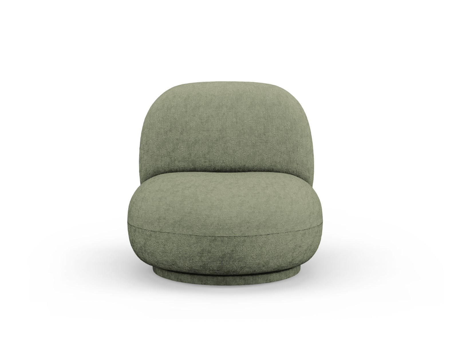 DREHSESSEL Chuck aus Chenille-Stoff grün - Grün, Textil (77/80/78cm) - Micadoni