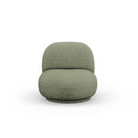 DREHSESSEL Chuck aus Chenille-Stoff grün - Grün, Textil (77/80/78cm) - Micadoni