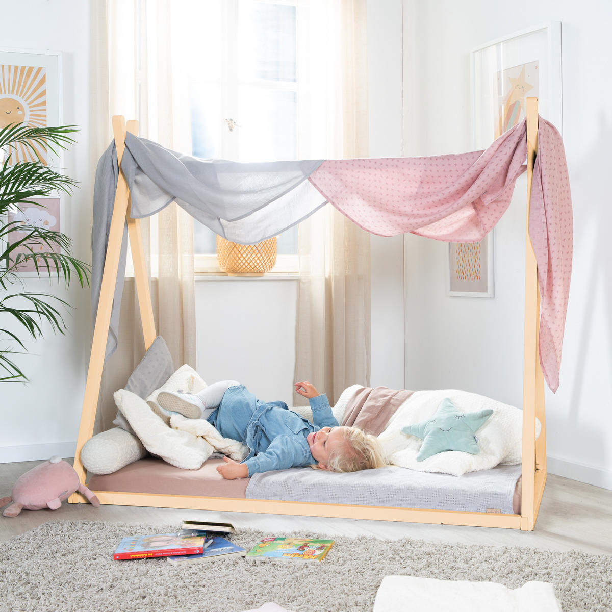 TIPPIBETT 70 x 140 cm Montessori Bambus - Naturfarben, Holzwerkstoff (70/140cm) - Roba