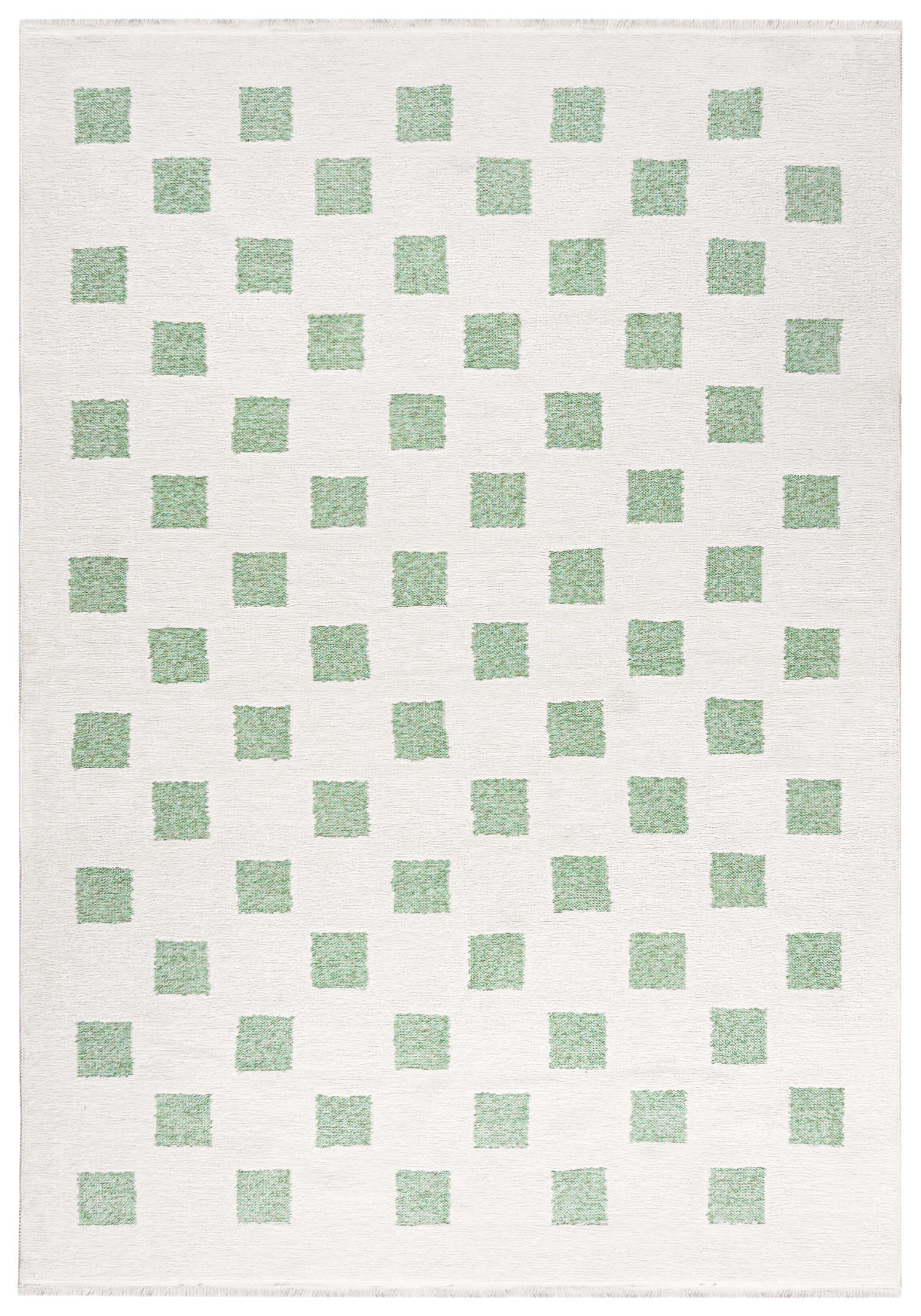 Mazovia KOBEREC bílý Ecru zelený geometrický - 80 x 150 cm
