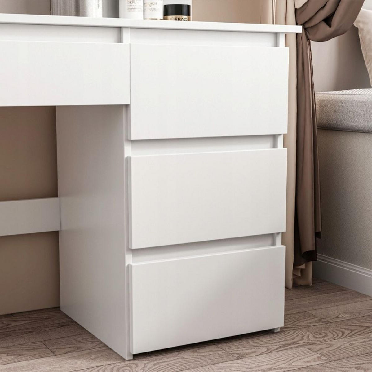 SCHMINKTISCH, weiß 90/40/140 cm - Weiß, Holzwerkstoff (88.5/7.5/79cm)