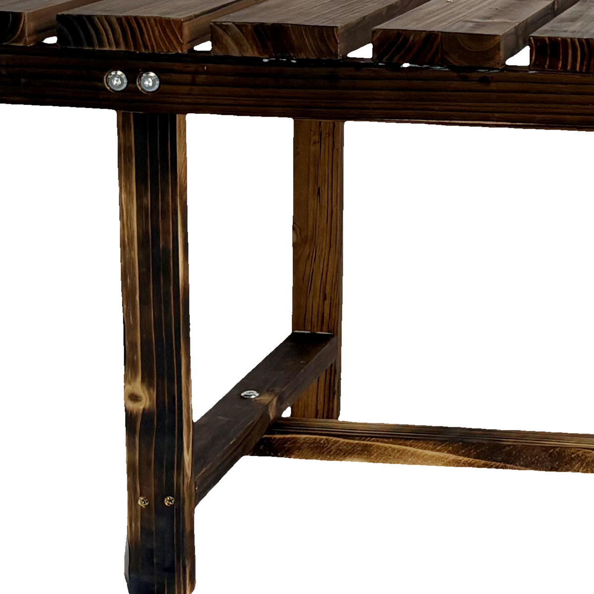 GARTENBANK - Dunkelbraun, Holz (110/35/38cm) - Relaxdays