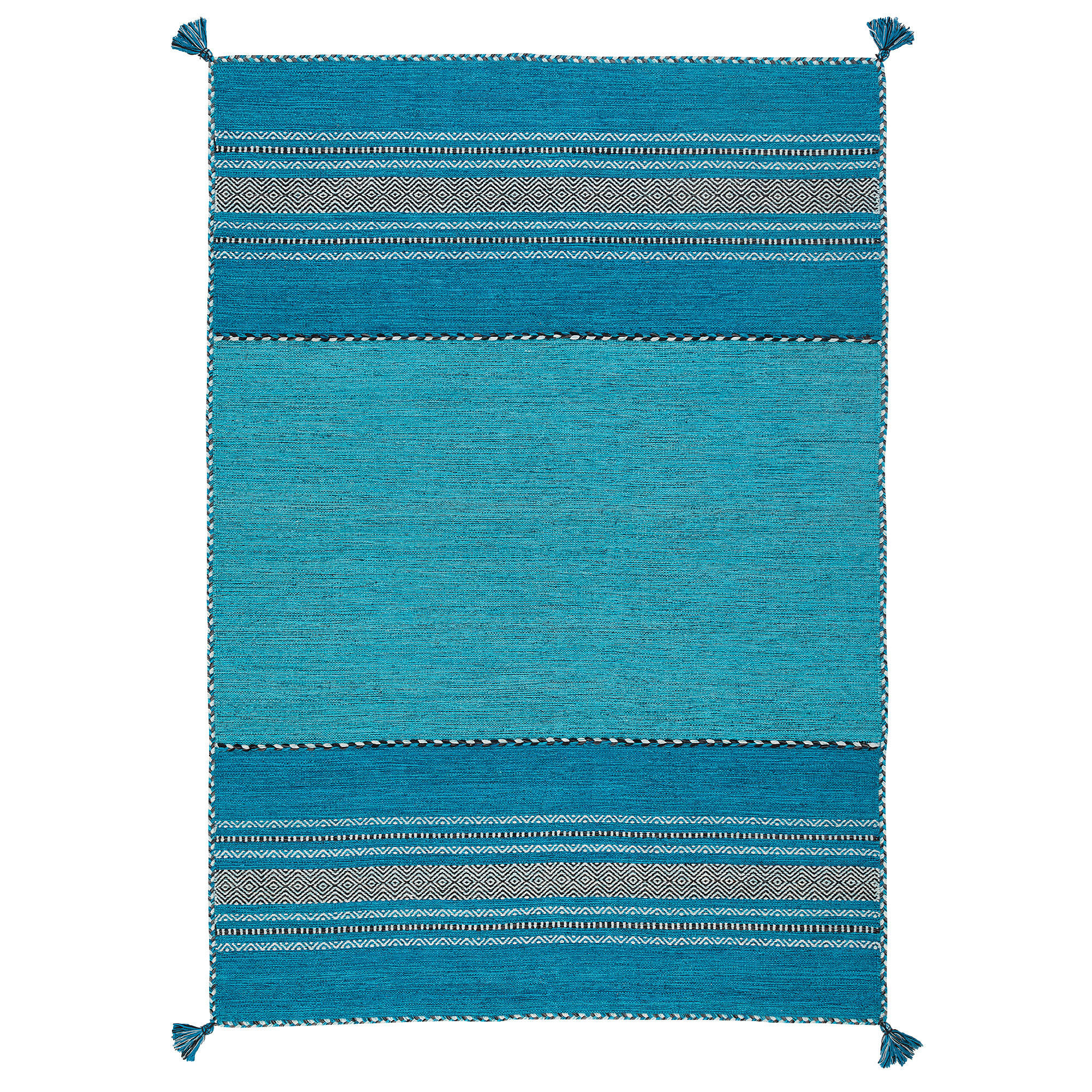 NATUR TEPPICH KELIM NAVARRO - Türkis, Textil (120/180cm) - Pergamon