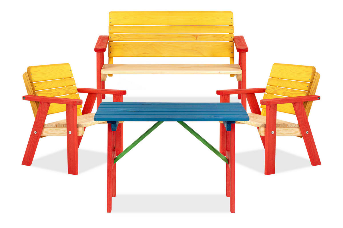 KINDER-GARTENSET PECARI Handgefertigt, Bunt - Multicolor, Holz - KONSIMO®