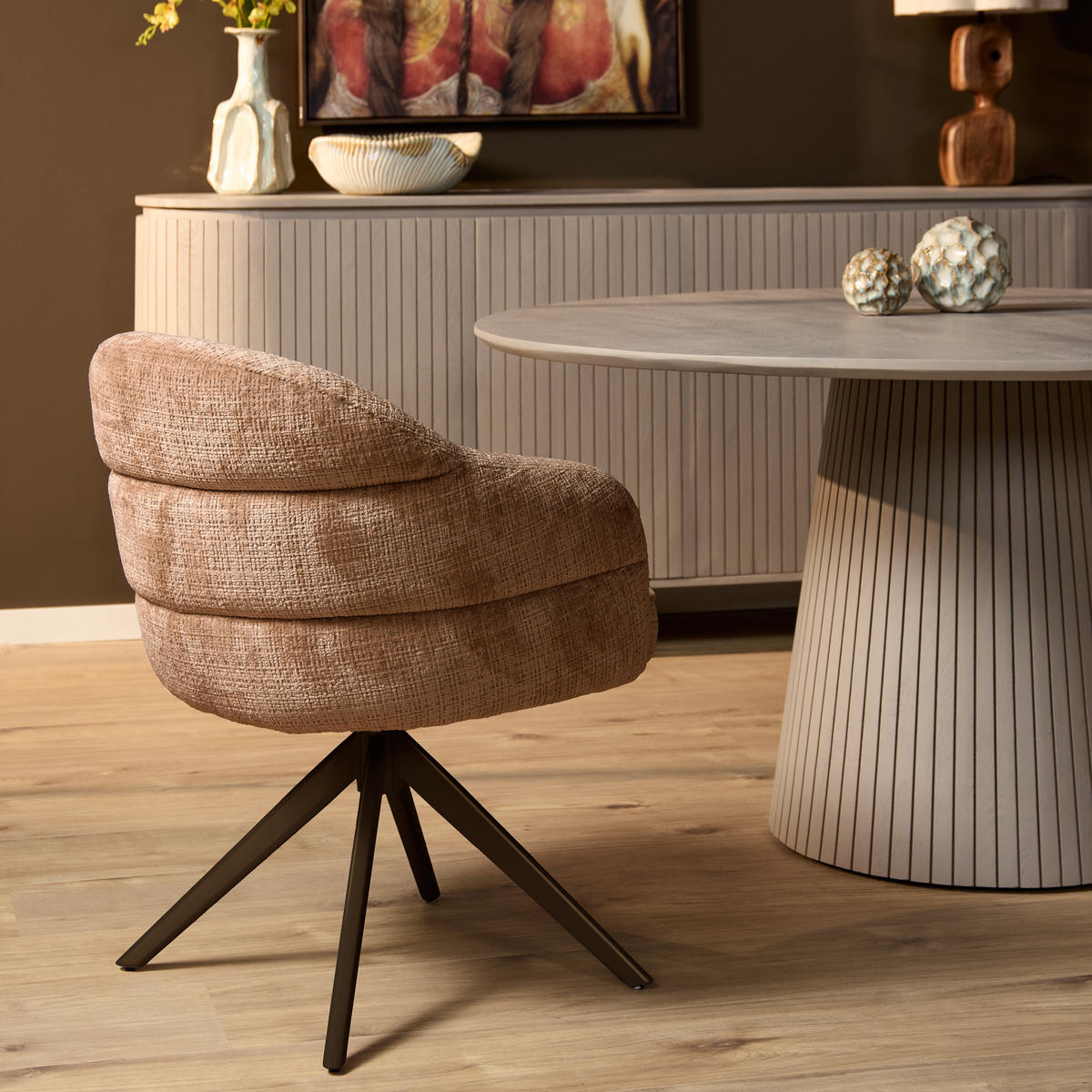 ESSZIMMERSTUHL Ron Braun 64/65/83 cm - Braun, Textil (64/83/65cm) - Starfurn