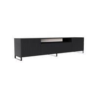 TV-SCHRANK Noe III 200 cm, dreitürig, schwarz - Schwarz, Kunststoff (200/53/41cm) - Margaret Hadas24