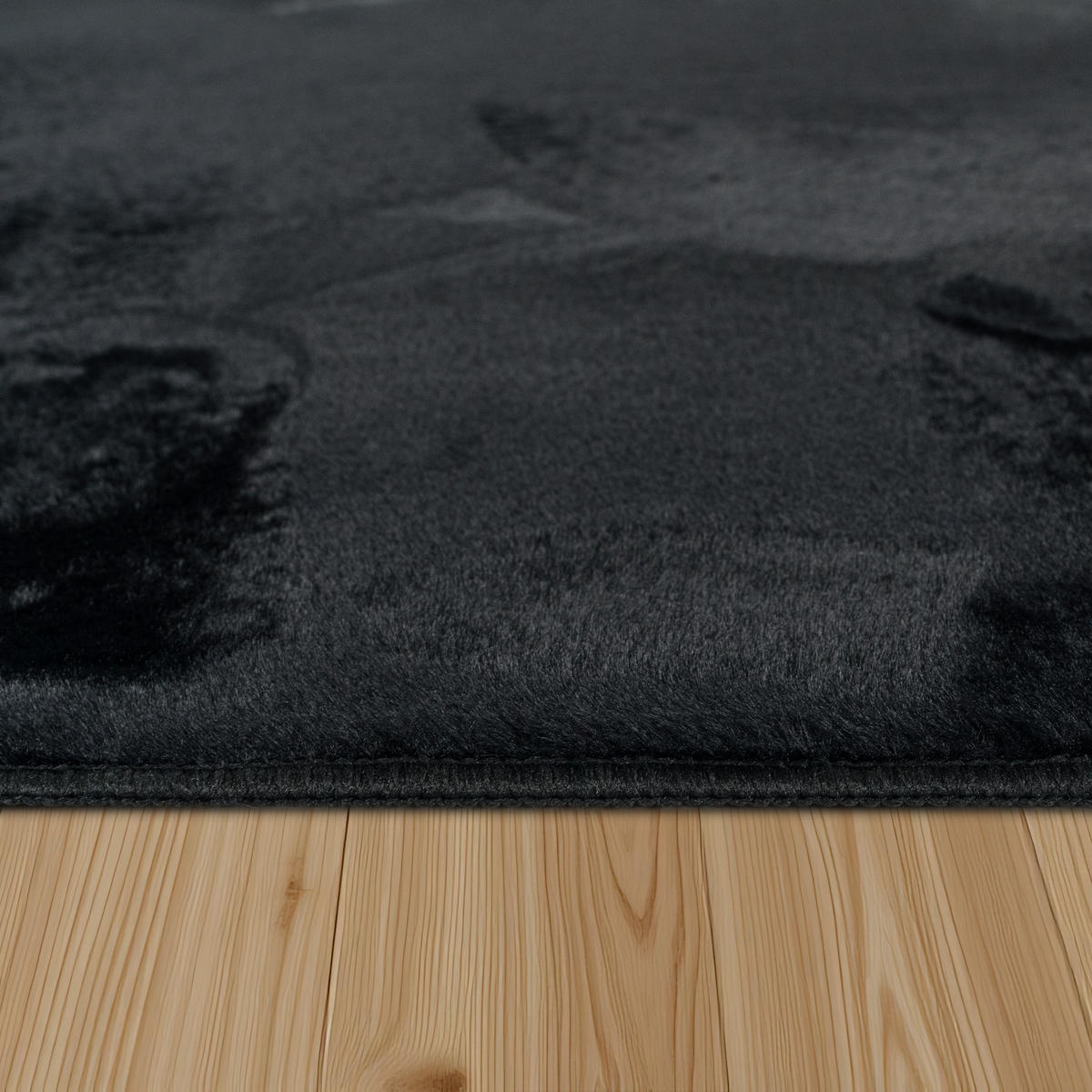 HOCHFLORTEPPICH 240/340 cm Soft 380 - Schwarz, Textil (240/340cm) - Paco Home